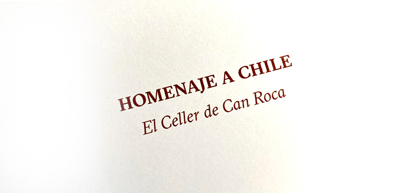 HOMENAJE A CHILE, CELLER DE CAN ROCA